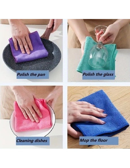 24 Panni Microfibra Auto Moto Casa Strofinacci Multiuso 30x30 cm