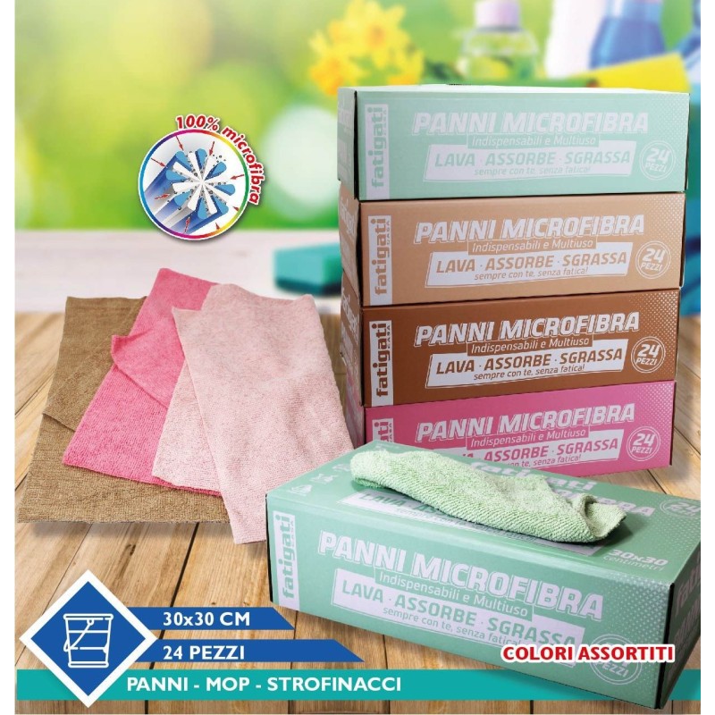 24 Panni Microfibra Auto Moto Casa Strofinacci...