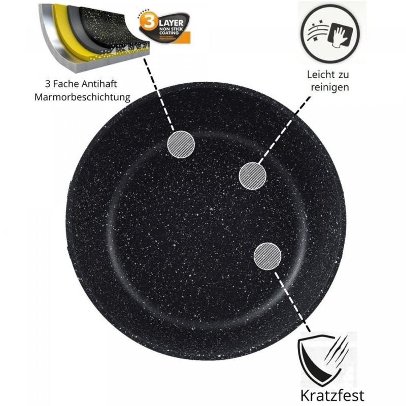 Cheffinger Casseruola in Marmo 6 Pezzi - Oro Rosa