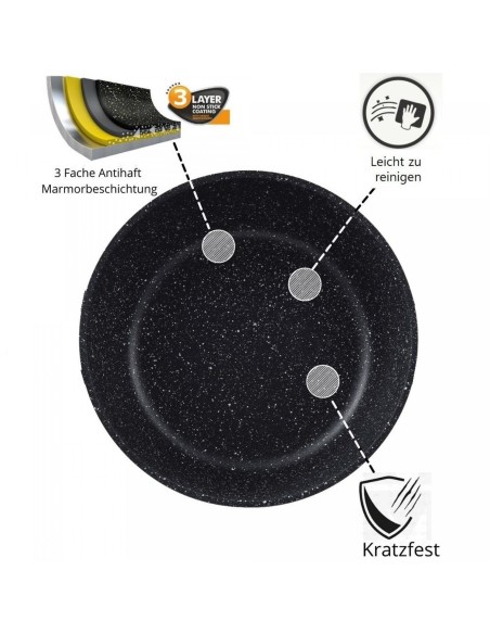 Cheffinger Casseruola in Marmo 6 Pezzi - Oro Rosa