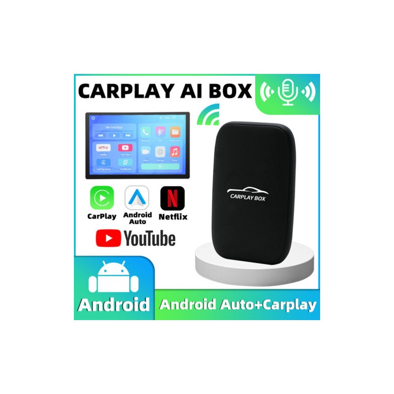 Wireless Carplay AI box Android adattatore automatico convertitore con Netflix YouTube WIFI