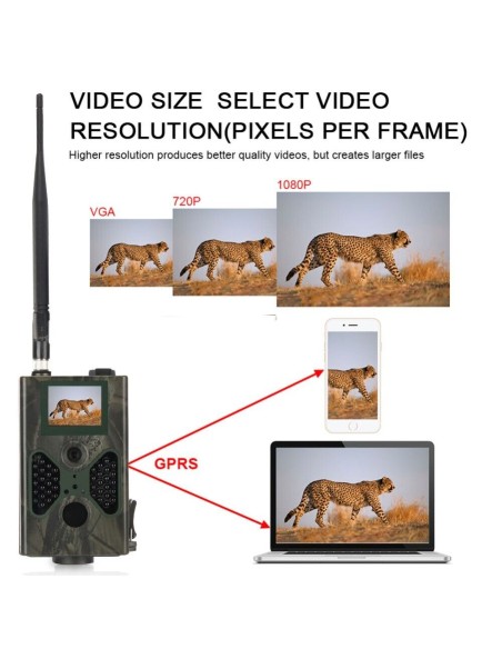 Fotocamera Caccia 16 megapixel MMS GSM SMTP cellulare 2G fototrappola