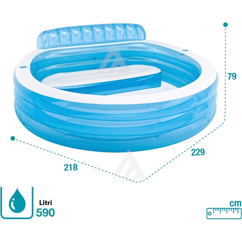 Intex 57190NP Piscina Rotonda, 229 x 218 x 76...