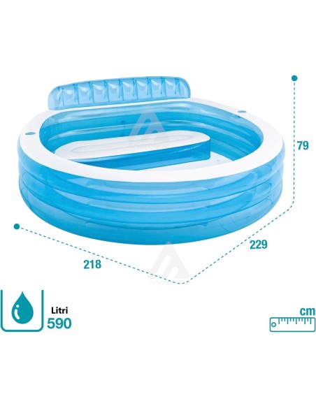 Intex 57190NP Piscina Rotonda, 229 x 218 x 76 cm, 3+ anni bambini