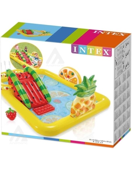 Intex Piscina Gonfiabile Frutta, Multicolore, 244 X 191 X 91 Cm bambini