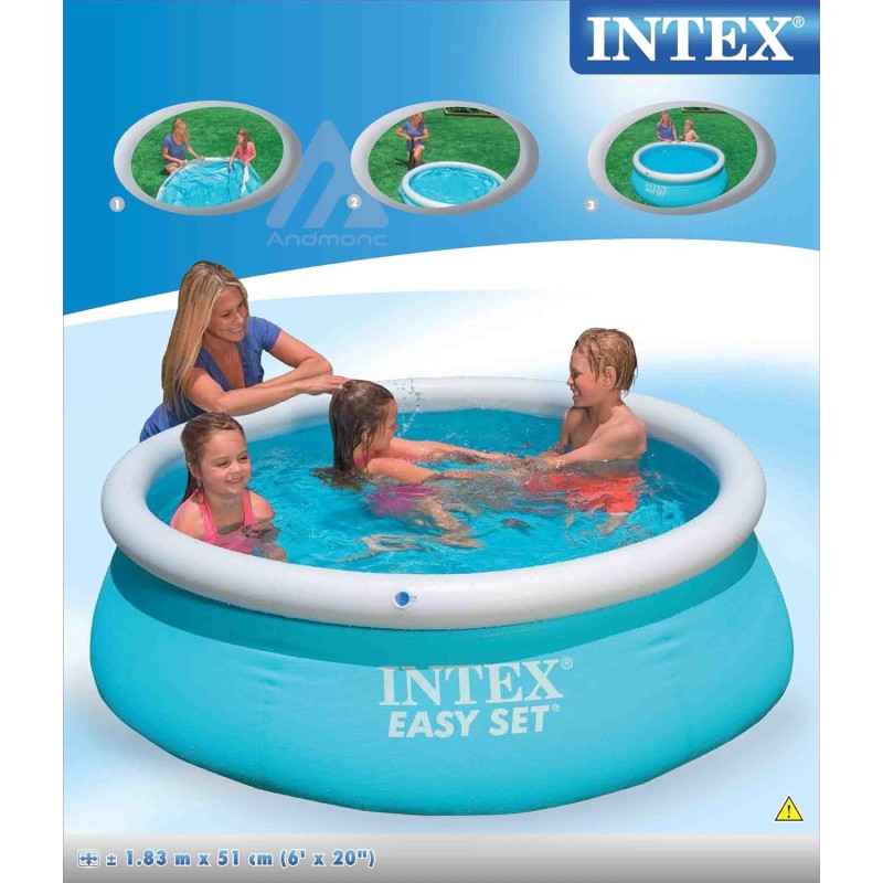 Intex Piscina Fuori Terra Easy Set Rotonda, 880...