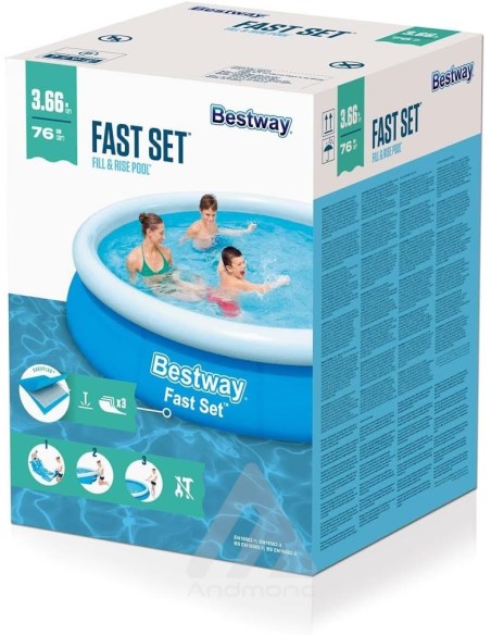 Piscina Gonfiabile Bestway 366 x 76 cm Azzurro