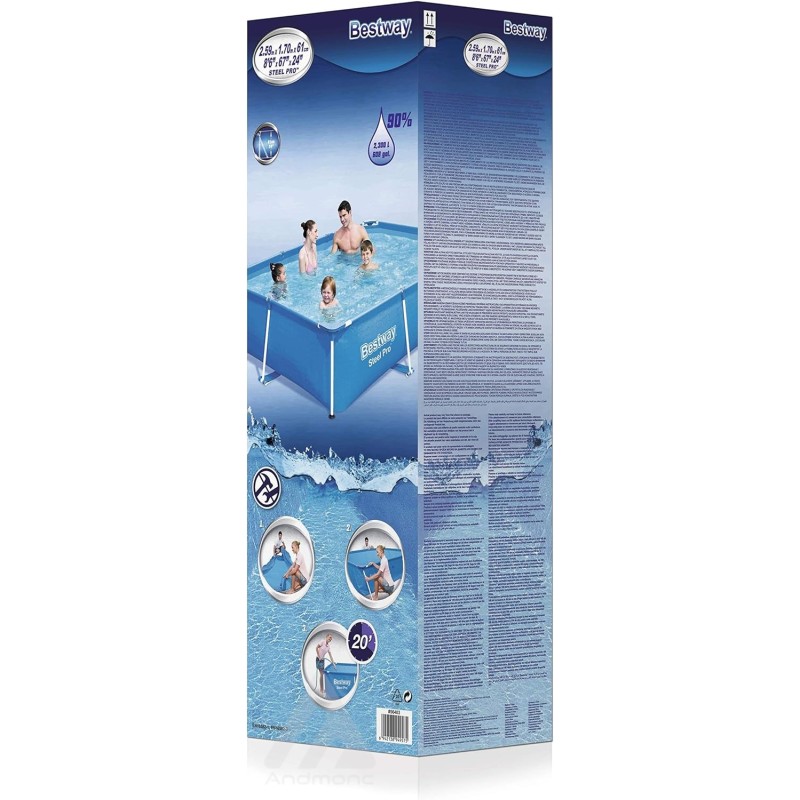 Piscina Fuori Terra Steel Pro da 259 x 170 x 61 cm