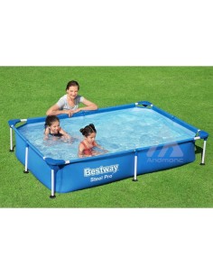 Piscina Rettangolare Fuori Terra 221x150x43 cm Giardino...