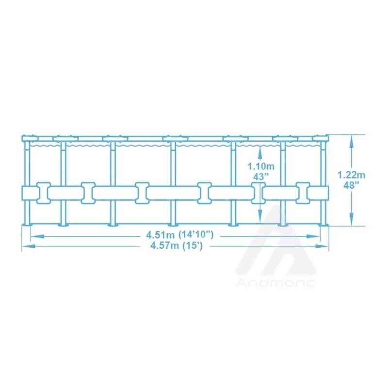 Piscina fuori terra  Rotonda Steel Pro Max...