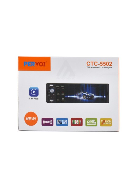 Autoradio stereo 1 din carplay android auto 60wat