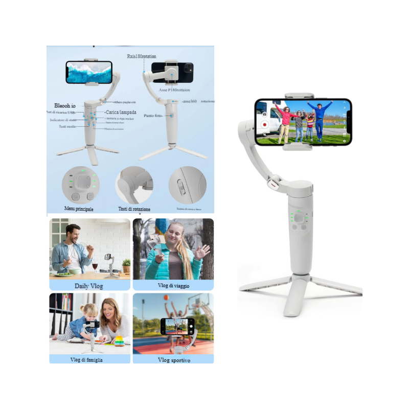 Stabilizzatore smartphone, Portatile e...