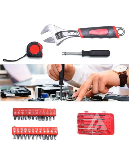 AMC Trolley Cassetta Attrezzi 849pz Valigia Professionale Fai da Te Accessori Misti