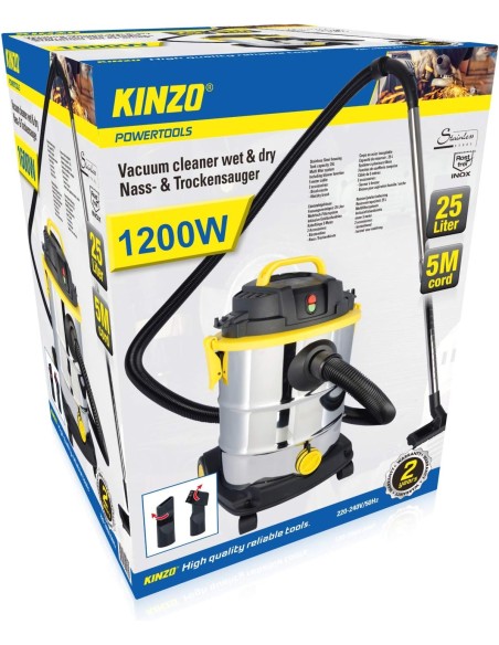 Aspirapolvere industriale 1200W a umido e secco