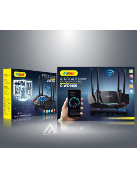 Router Wireless Ac1200 Wifi 2.4ghz+5ghz Full Gigabit Dual Band Wps Casa Q-Wx1600