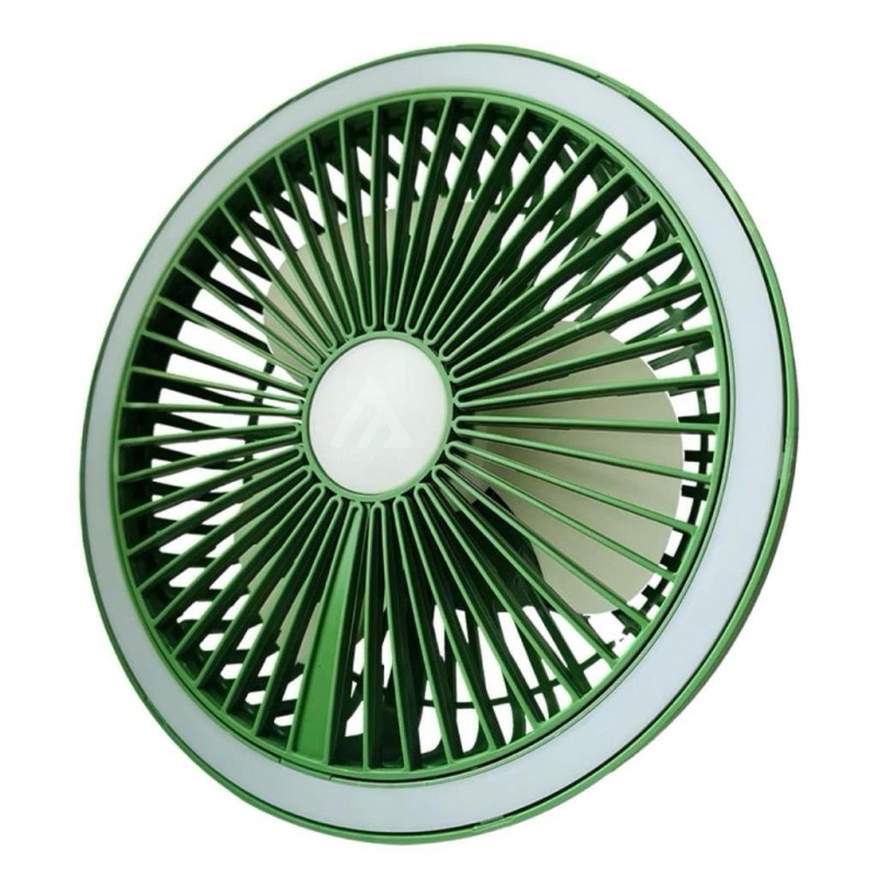 Ventilatore mini da scrivania con gancio luce LED