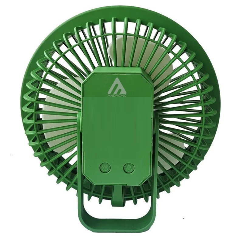 Ventilatore mini da scrivania con gancio luce LED