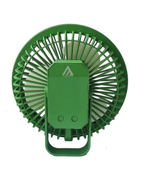 Ventilatore mini da scrivania con gancio luce LED