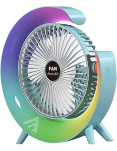 Ventilatore con LED rgb portatile usb 2