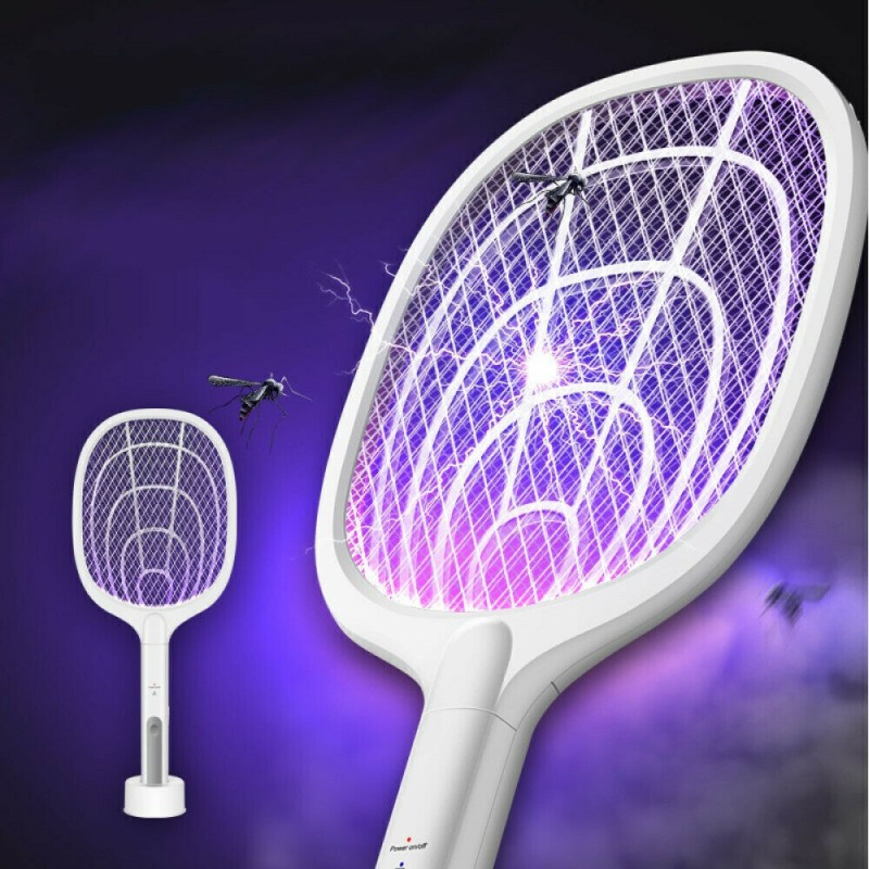 Racchetta Led Ricaricabile Per Zanzare Con Luce...