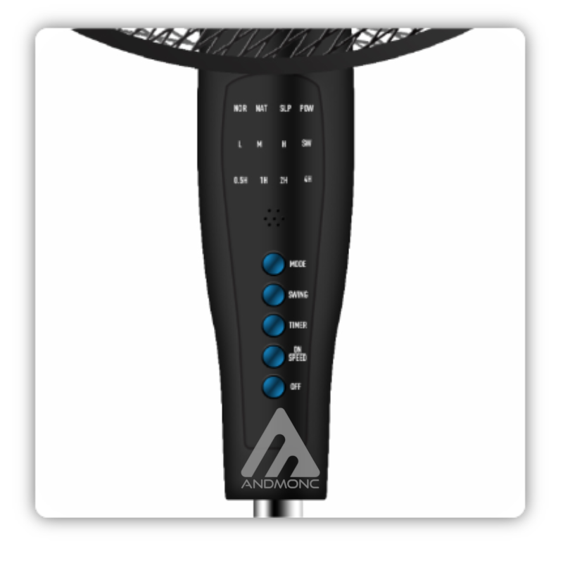 Ventilatore con telecomando 50W hm-8660P