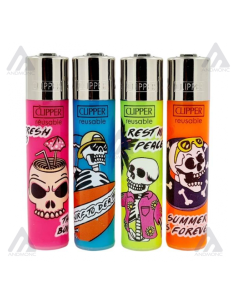 48pz. Clipper Accendini ricaricabili summer skulls 2