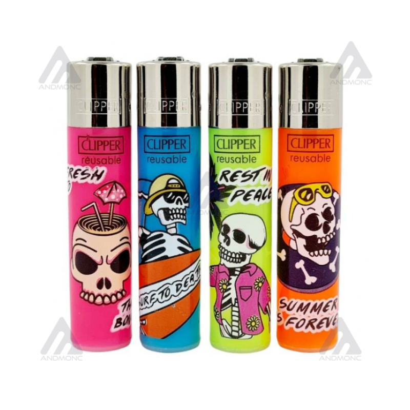 48pz. Clipper Accendini ricaricabili summer skulls