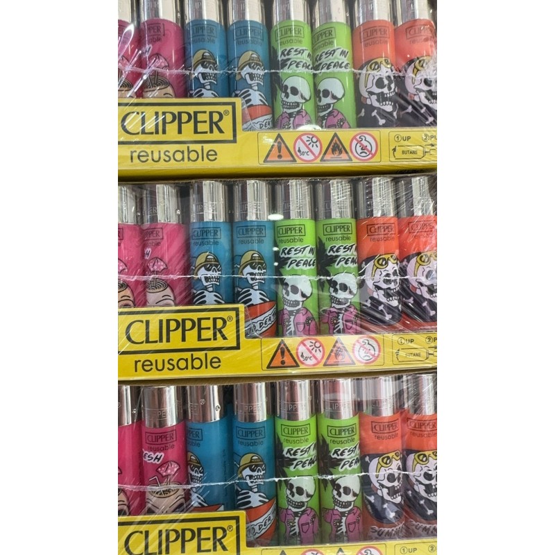 48pz. Clipper Accendini ricaricabili summer skulls