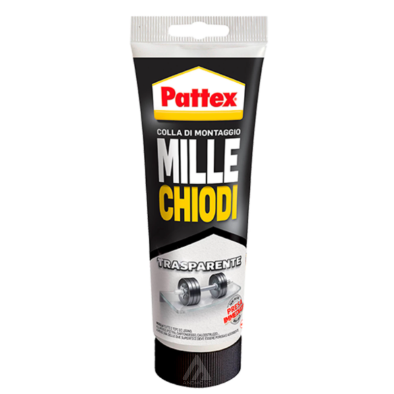 3x Pattex Millechiodi Trasparente, adesivo di...
