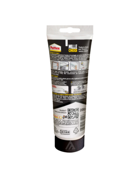 3x Pattex Millechiodi Trasparente, adesivo di montaggio a base acqua con presa immediata