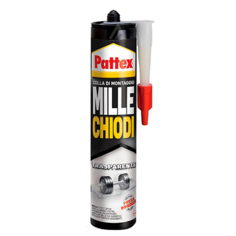 3x Pattex Millechiodi Trasparente, adesivo di...