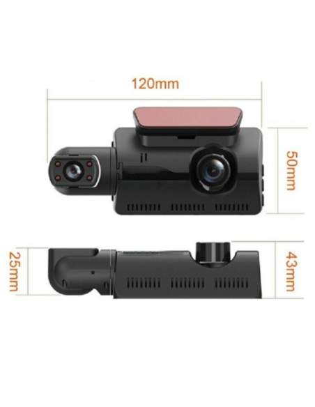 Telecamera Videoregistratore Dvr Auto Full Hd 1080p Display 3" 170° G-Sensor