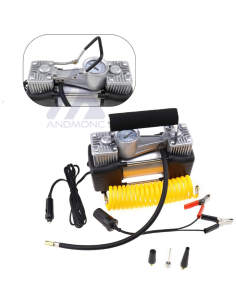 Compressore D'aria Pompa Auto Pneumatici Gonfiatore... 2
