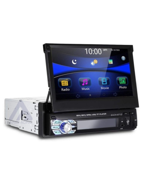 Autoradio 1 DIN schermo a scomparsa 7″ touch