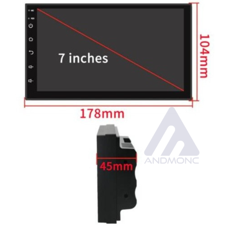 Stereo 7" Android 11 autoradio 2din aux hd...