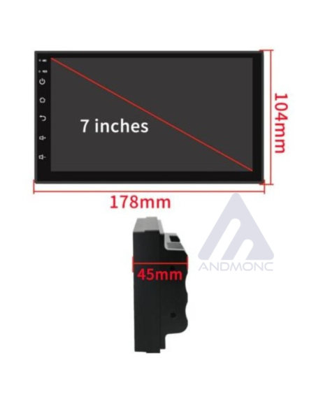 Stereo 7" Android 11 autoradio 2din aux hd bluetooth fm GPS WIFI Touch screen