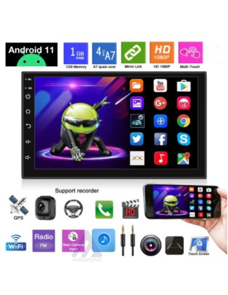 Stereo 7" Android 11 autoradio 2din aux hd bluetooth fm GPS WIFI Touch screen