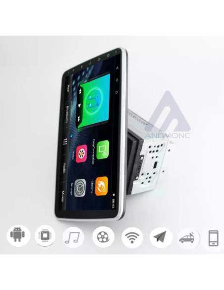 Autoradio 2din android wifi gps schermo estraibile