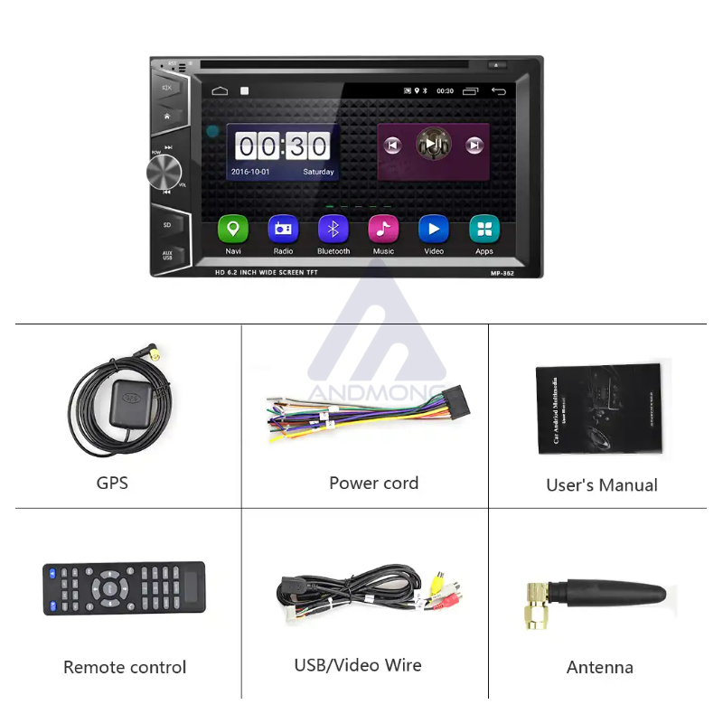 Autoradio android gps navi dvd 2din