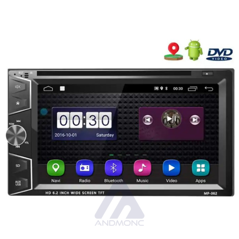 Autoradio android gps navi dvd 2din