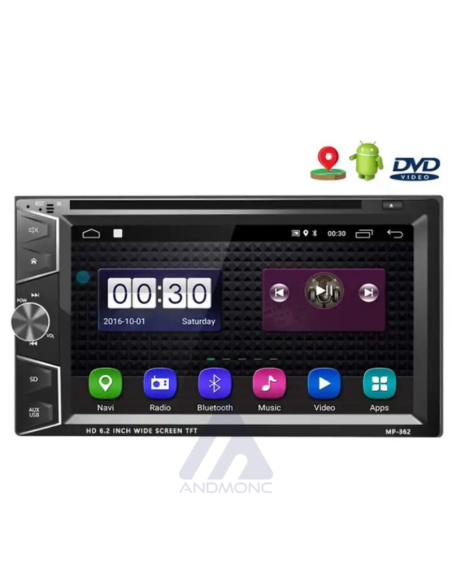 Autoradio android gps navi dvd 2din