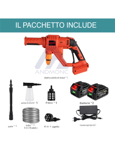 Idropulitrice elettrica ricaricabile destman dt-6860