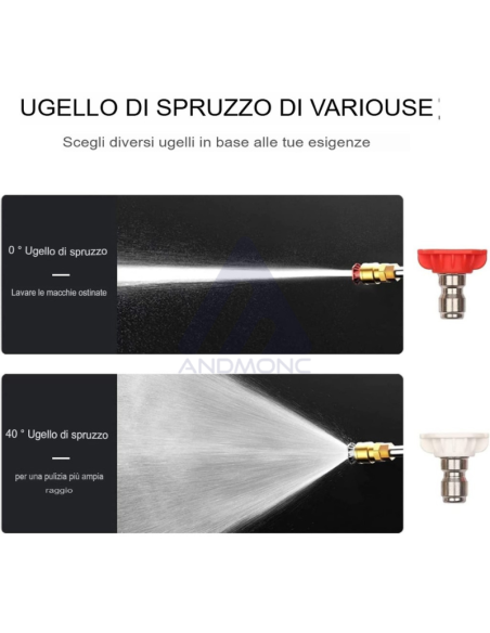 Idropulitrice ad alta pressione,48V spruzzatore a batteria 10000mA-tubo 5m, senza fili