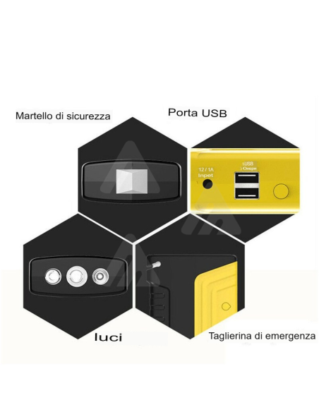Starter Avviatore batteria auto moto emergenza power bank portatile 12v