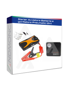 Caricabatteria per auto e kit di gonfiaggio pneumatici...