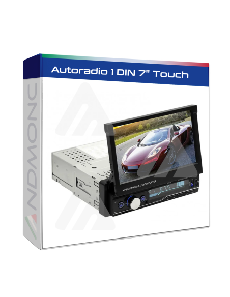 Autoradio 1 DIN schermo a scomparsa 7″ touch