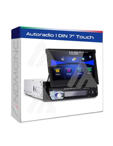 Autoradio 1 DIN schermo a scomparsa 7″ touch