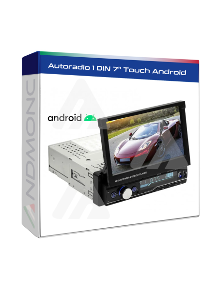 Autoradio 1 DIN schermo a scomparsa 7″ touch Android