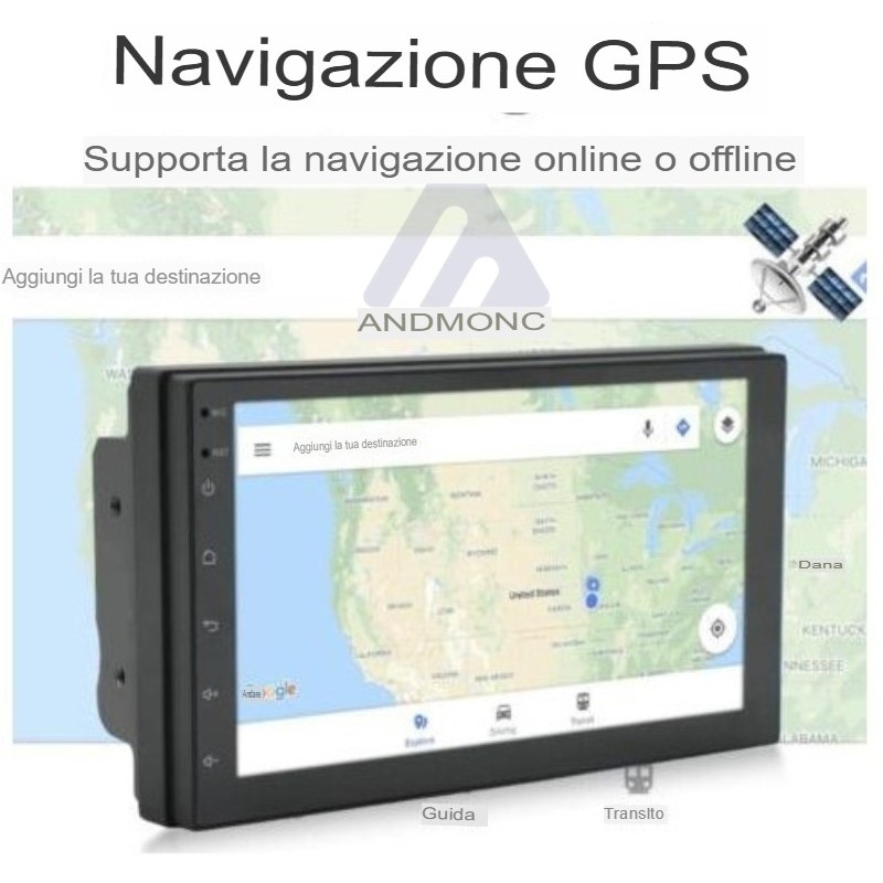 Stereo 7" Android 11 autoradio 2din aux hd...