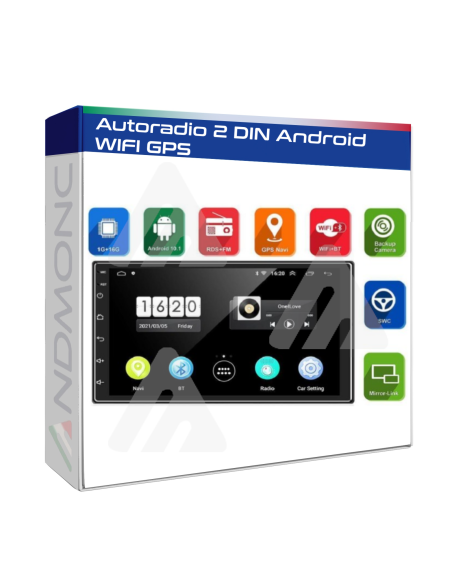 Autoradio Android 7" wifi gps bluetooth usb 2din